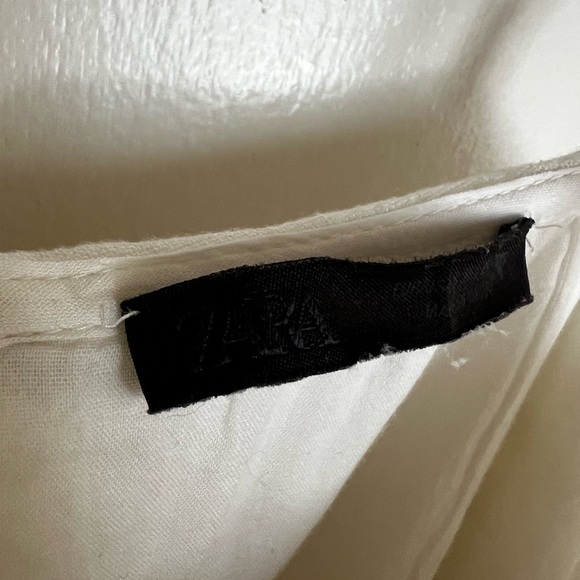 Zara White Lace-Trim Mini Dress - Picture 5 of 7